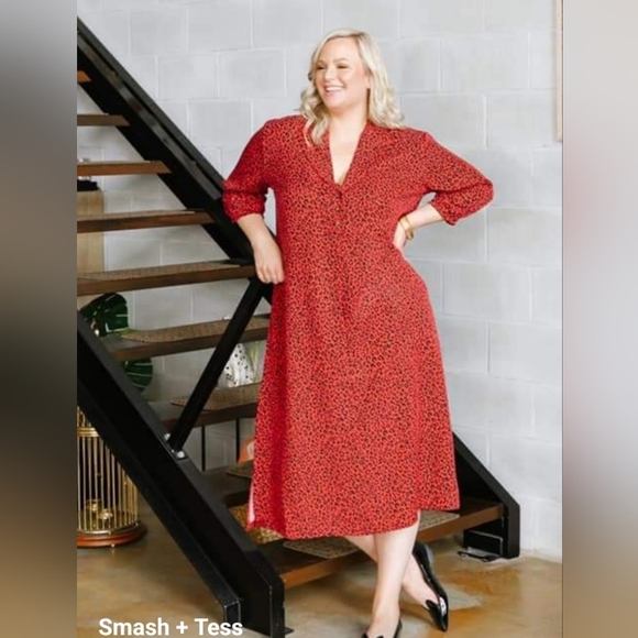 Smash + Tess Red Leopard Dani Dress - Picture 4 of 4